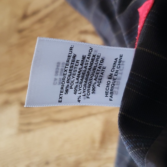 (8) Anne Klein AK Stretch Pinstriped Blazer Padded Shoulders Business Formal - Picture 4 of 8